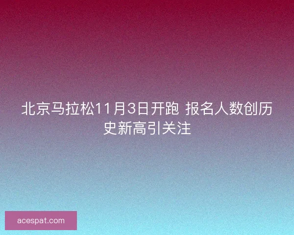 北京马拉松11月3日开跑 报名人数创历史新高引关注 北京马拉松11月3日开跑 报名人数创历史新高引关注
